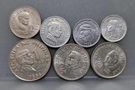 幣1132 菲律賓1993年1披索+78.81年25分+80年10分+83年5分+74.83年1分硬幣 共7枚