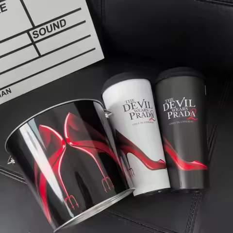 Hot Mtime Popcorn Bucket Insulated Tumbler The Devil Wears Prada 2 Movie Peripheral For Home Cinema 