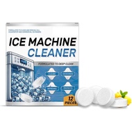 Ice Machine Cleaner Maker Descaler - 12 Ice Clean Tablets Compatible with Frigidge, Opal, Nickel Saf