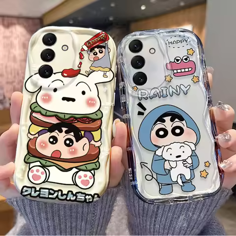 C-Crayon S-ShinCha Clear Case For Samsung Galaxy S26 S25 S24 Ultra S23 S22 S21 Plus S20 FE A56 A55 A
