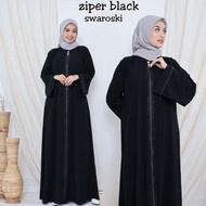 Dress Abaya Turkey Hitam Gamis Dress Maxi Arab Saudi Bordir Turki