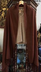 L&amp;R 4Ply Pashmina 100%喀什米爾大圍巾/披肩(流蘇.斜織款) PPT-咖啡色系#10