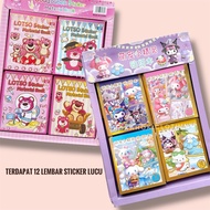 Mini Sticker Book Sanrio Lotso Character/ Small Cartoon Paper Sticker Book Lotso Sanrio Children's T