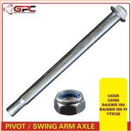 ◪ ❥ ✧ GPC Pivot / Swing Arm Axle for GS125, GS150, RAIDER 150, RAIDER 150 FI, YTX125