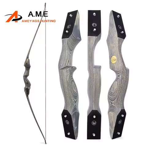 25-50lbs AME Recurve Bow 60inch Archery Lamination Bow Limbs Takedown Bow Right Hand Adult Outdoor S