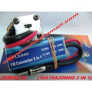 12V 3 in 1 Car Auto Stereo Antenna FM Radio Band Frequency Converter Car Radio Player Frequency Conv