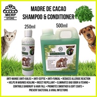 ◃  ◍ ∏ WOOF Madre De Cacao Dog and Cat Shampoo & Conditioner Anti-Galis, Anti-Kuto, Mabango 250ml,