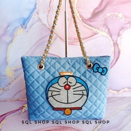 SQL SHOP Tote bag doraemon bling bling | Simple women's tote bag