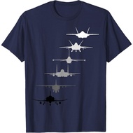 Air Force Fighter Jets F-4 F-111 F-15 F-16 F-22 F-35 T-Shirt