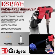 DSPIAE PT-AB Wash-Free Airbrush quick colour change for hobby DIY painting and 3D printed object col