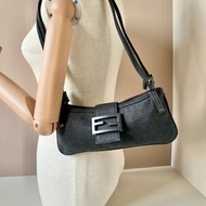 【特選貨品】中古二手Fendi灰色腋下單肩側背揹挎法棍小包手袋