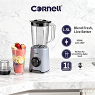 Cornell 1.5L Blender with Mill Attachment 500W 2-Speed Pulse Stainless Steel Blade CBL-S3000X