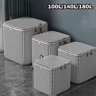 100/140/180L Clothes Storage Bag Large Capacity Organizer with Zipper Foldable Dustproof  Quilt Doll