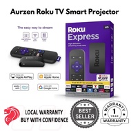 Aurzen Roku TV Smart Projector Wifi Bluetooth, D1R Cube, 1080P / 4K, Dolby Audio, Apple AirPlay goog