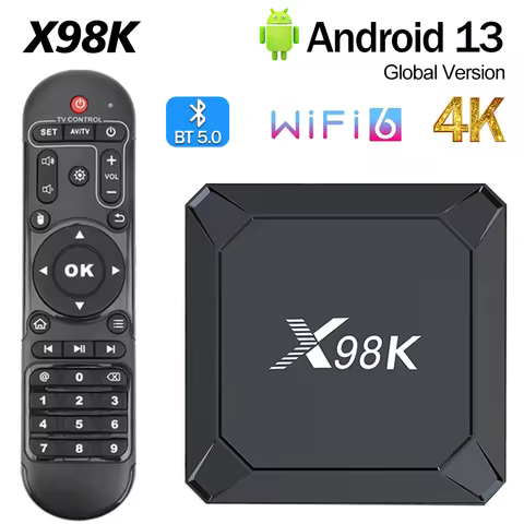 X98K Smart TV Box Android 13.0 Rockchip RK3528 Quad Core 2G 16G / 4GB 32GB BT5.0 H.265 Wifi 6 4K HD 