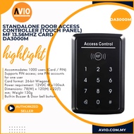 Door Access Keypad Controller MF 13.56MHz Card and Password Support Red Green White Led DA3000M