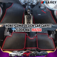 Car Mazda LAXCY Carpet Honeycomb Floor Mat CX9 CX5 2012-2025 CX3 2015-2025 CX8 2017-2025