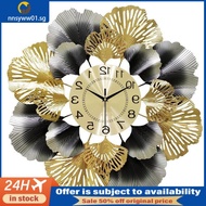[in stock]Ginkgo Leaf Creative Wall Clock European Entry Lux Clock Living Room American Simple Home 
