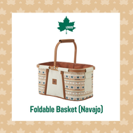 LOGOS Navajo Pattern Durable Foldable Camping Basket with Carry Handle