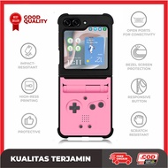 Custom Case Samsung Z Flip 6 5 4 3, Z Fold 6 5 4 3 5G Pink Gameboy AE3179 Hardcase A13