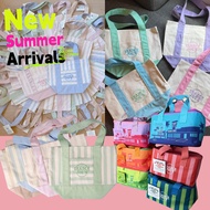 Trader Joe's 2026 New Striped Summer Colors All sizes Canvas Tote Bag Fashionable Handbag Trendy Sho