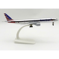 B777 American Airlines aircraft model 18cm (Airplane model + display base)