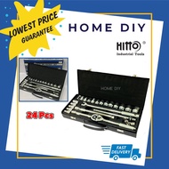 HITTO 1/2" X 24PCS BOX SOCKET SET [100% Original] HITTO HEAVY DUTY 1/2” 24PCS BOX SOCKET SET