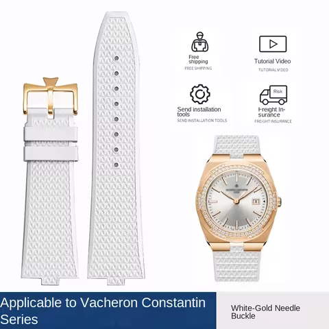 Original FKM Quick Release Watch Strap Compatible with Vacheron Constantin Overseas 4500V/5500V/7900