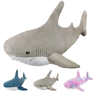 31 Inch XL 15% Giant Shark Stuffed Animals, Chubbier Shark Pillow Soft Shark Plush Shark Plushie Stu