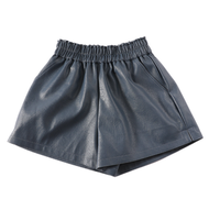 ONE - 高腰顯瘦a字皮短褲女（藍色）（S-XXL碼）（下單後聯繫客服確認尺碼）#F275_004_040