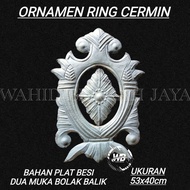 CLASSIC MIRROR IRON FENCE ORNAMENT 53X40 TWO SIDES, IRON FENCE DECORATIONS