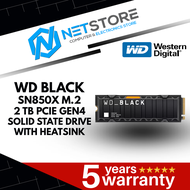 WESTERN DIGITAL WD BLACK SN850X 2TB NVMe INTERNAL SSD GAMING WITH HEATSINK - WDS200T2XHE