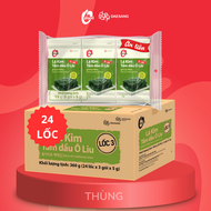 [Thùng 24 lốc] lá kim tẩm dầu Oliu lốc 3 OFood
