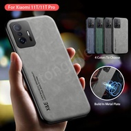 Case For Xiaomi 11T Pro 5G Mi Xiaomi11T Mi11T Phone Casing Back Cover Shockproof Bumper Luxury Leather No Fingerprint Anti Drop Soft TPU Car Holder Support