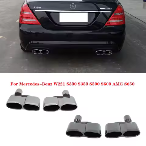 For Mercedes-Benz AMG S65 Exhaust Tip W221 C-Class W212 E-Class CLS S-Class Auto Modified AMG S65 Fo
