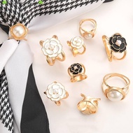 Tea Flower Clothes Accessories Button Ring  Small  Scarf  pin Cincin tudung hijab clip  Shawl buckle