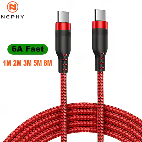 1M 2M 3M 5M 8M Long USB Type C To C Cable For iPhone 15 16 17 Pro Max i Phone Samsung Xiaomi Mi Redm