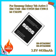 New 3.8V 4450mAh EB-BT365BBC EB-BT365BBE Battery For Samsung Galaxy Tab Active 2 SM-T360  SM-T395N S