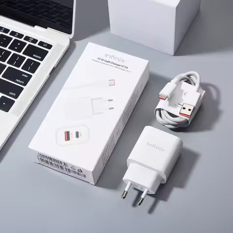 Infinix Original 33W Charger Super Fast Charging Power Adapter USB C Cable For Infinix Hot 30 40 50
