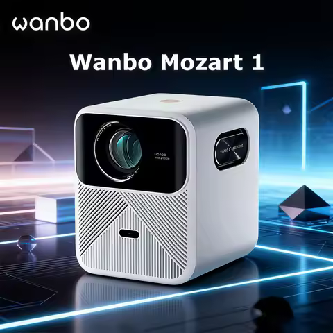 Wanbo Mozart 1 Projector 900 ANSI 2*8W Full HD 1080P 2K 4K Projetors WIFI 6 Auto-Focus Android 9.0 S