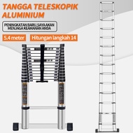 3.7M/4.7M/5.8M Tangga Lipat Meter Paduan Aluminium Teleskopik Tangga Teleskopik Multifungsi Tangga anti selip paduan aluminium