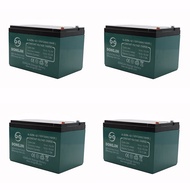 4 Pack of 6-DZM-12 12V 12Ah Sealed Lead Acid Battery with Nut &amp; Bolt Terminal