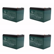 4 Pack of 6-DZM-12 12V 12Ah Sealed Lead Acid Battery with Nut & Bolt Terminal