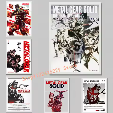 Metal Gear Solid Poster Canvas Printing Gaming Poster Metal Gear Solid Prints Video Game Poster Wall