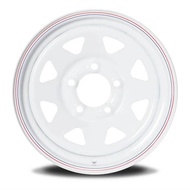 13 Inch X 4.5J /12 Inch X 4J White Spoke Trailer Rim 4-100 and 5 -114.3 Car Bolt Pattern Caravan Boa