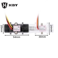 4 Points Transparent/Black Flow Sensor Turbo Flow Meter Water Flow Sensor Water Flow Meter YF-S201C