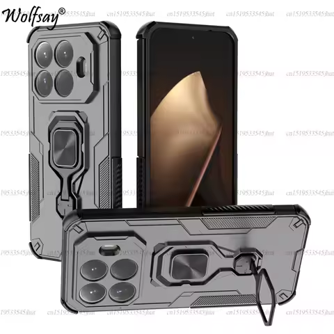 Heavy Armor Case For Xiaomi 15T Pro Magnetic Suction Stand Phone Holder Back Cover Xiaomi 15T Pro Ca