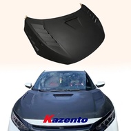 For Honda Civic FC FK7 2016-2022 Fiber Glass ADL Style Vented Front Hood Bonnet