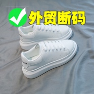 American Brand McQueen White Shoes Women 2025 New Style All-Match Microfiber Breathable Thick-Soled 
