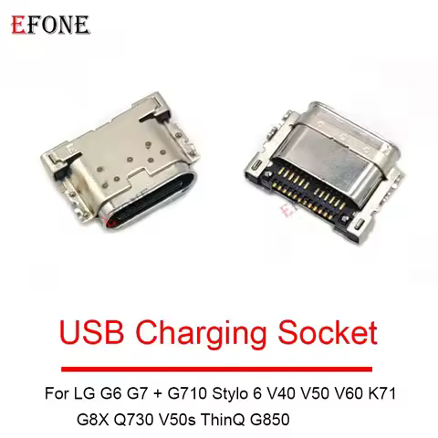 10PCS For LG G6 G7 + G710 Stylo 6 V40 V50 V60 K71 G8X Q730 V50s ThinQ G850 USB Charging Port Dock Pl